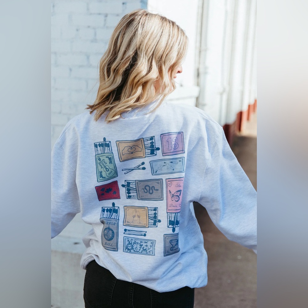 🆕 Taylor Swift Eras Matchbox Icons Crewneck Sweatshirt